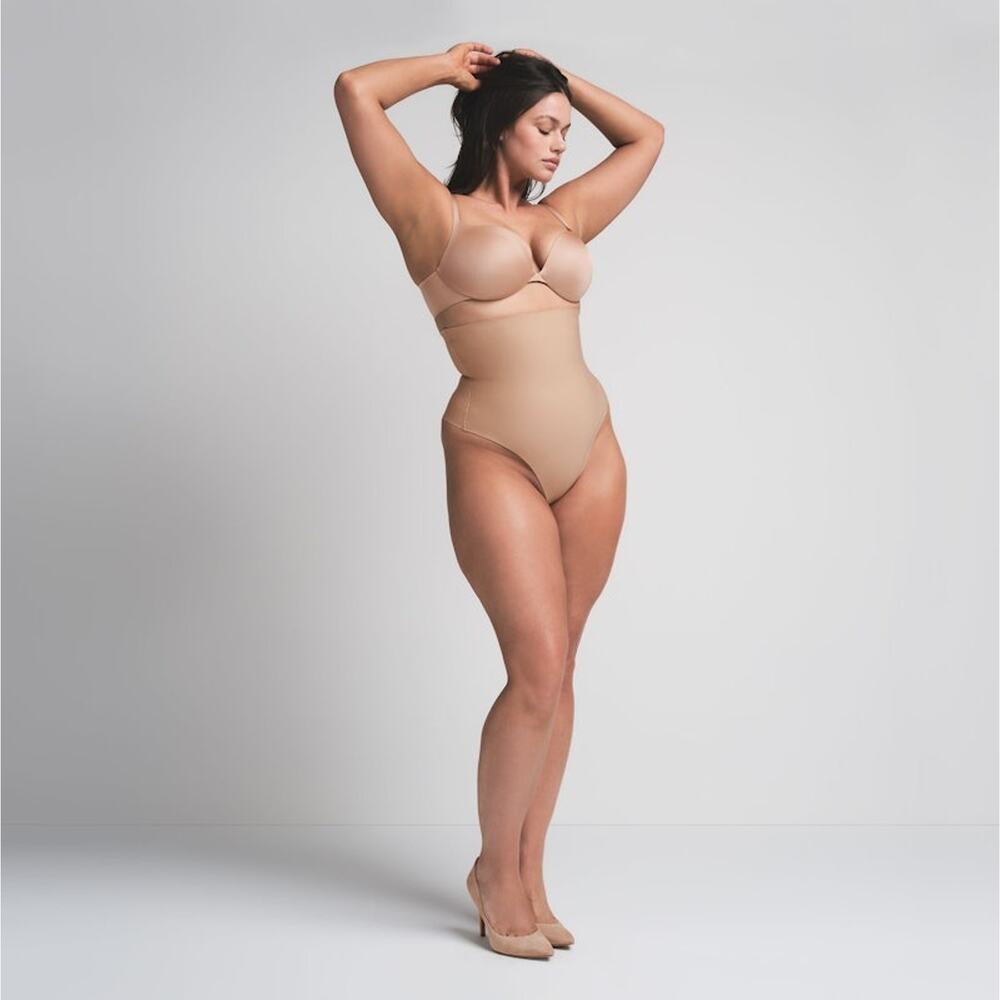 SKIMS BODY Core Sculpt High-Waisted Thong - Clay Size XS NWT #1938 - Picture 6 of 10